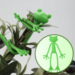 support plante forme grenouille verte plastique pattes articulées mignon adhésif 12 pièces