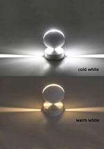 lampe led rotative contemporaine nickel brossé adhésive maison brillante spherique moderne
