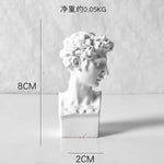 bustes sculptés resine blanc details fins antique figures grecques decor