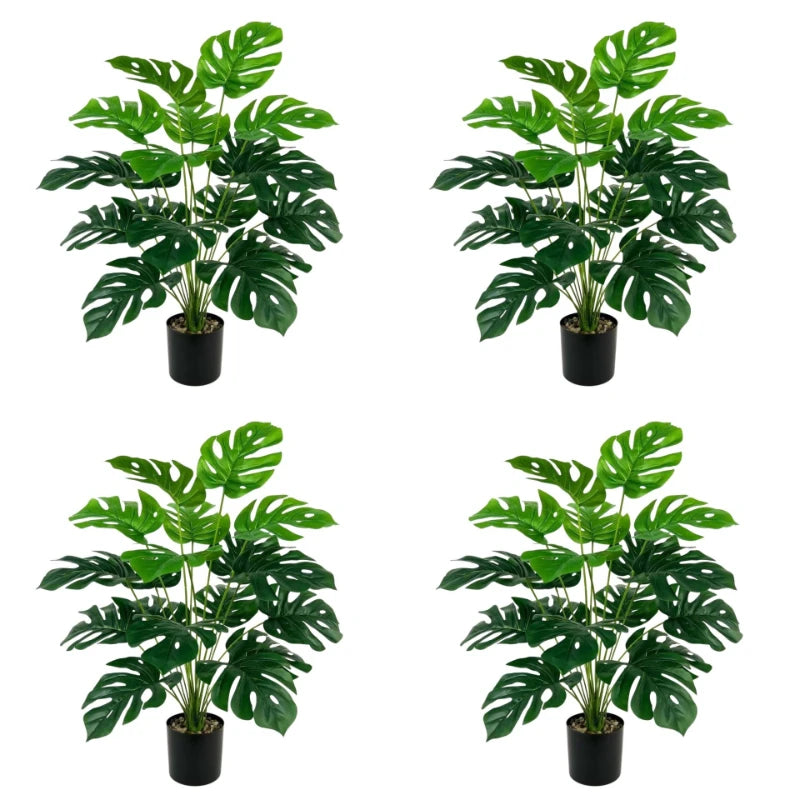 décoration intérieure plante artificielle feuilles monstera vertes grandes modernes 52cm 20pouces
