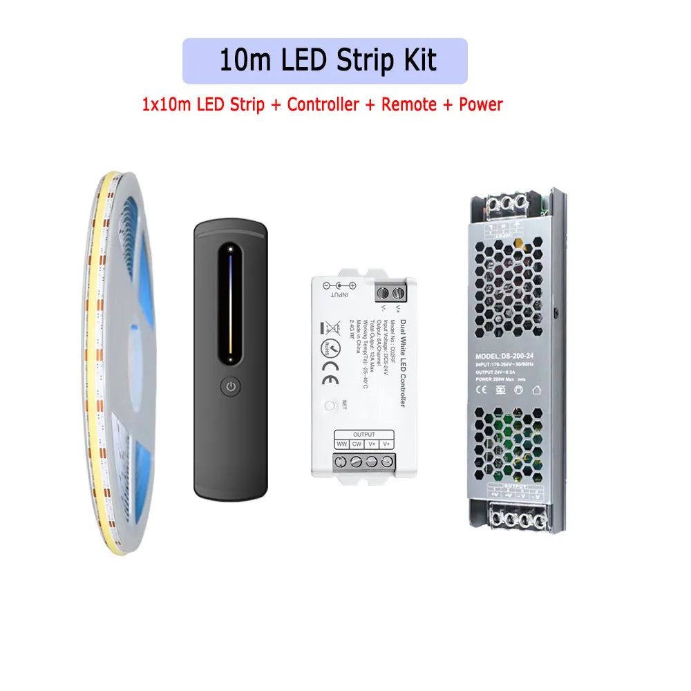 ruban led blanc flexible 2700k 6500k décoration intérieure moderne télécommande adhésif 5m 10m 20m