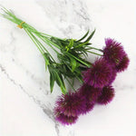 décoration intérieure fleurs artificielles dandelion bouquet moderne anniversaire mariage vert jaune blanc rose