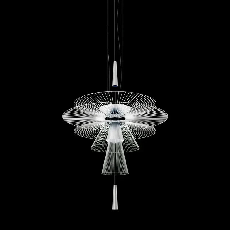 suspension lumineuse moderne dorée cercles concentriques opaque chaîne câble électrique 60 249 lumens 90