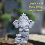 figurine éléphant gris artisanal texture granulée décoration maison statuette intérieure collection tridimensionnelle erotique