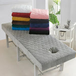 couvre lit massage lit adulte polyester motif hexagonal gris moderne