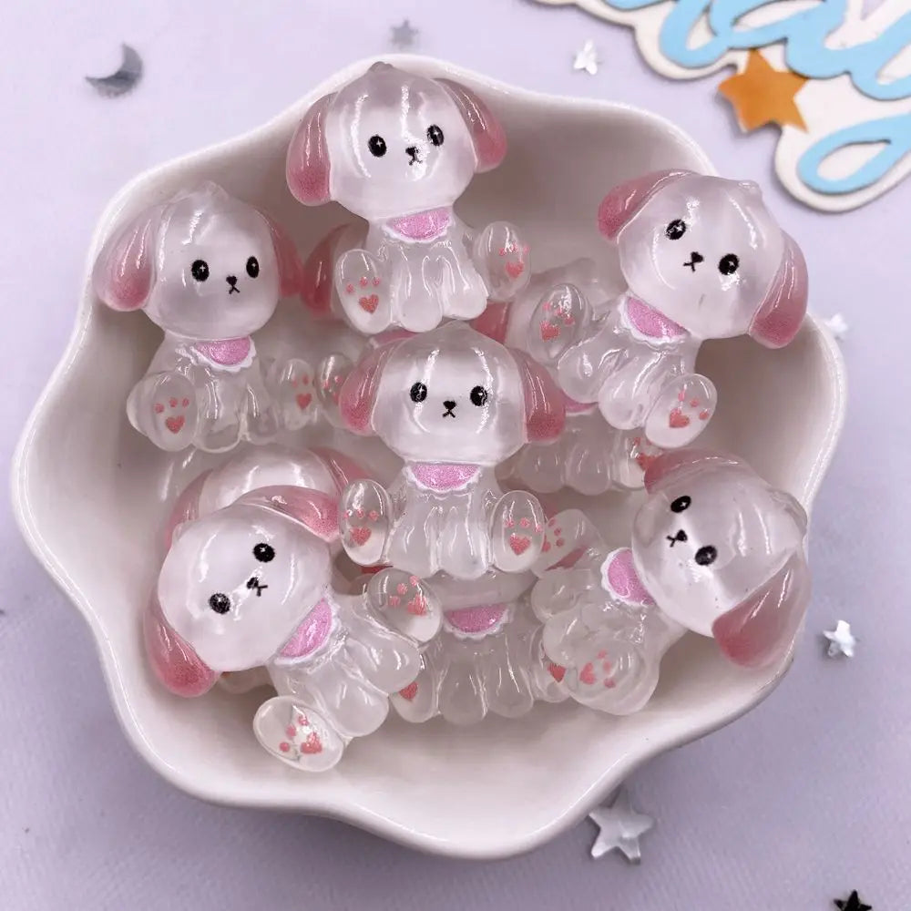 clips cheveux kawaii ours chien lapin transparent rose blanc noir