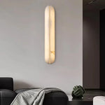 appliques murales modernes éclairage cuisine salle manger veines marbrées semi translucides lumière LED beige