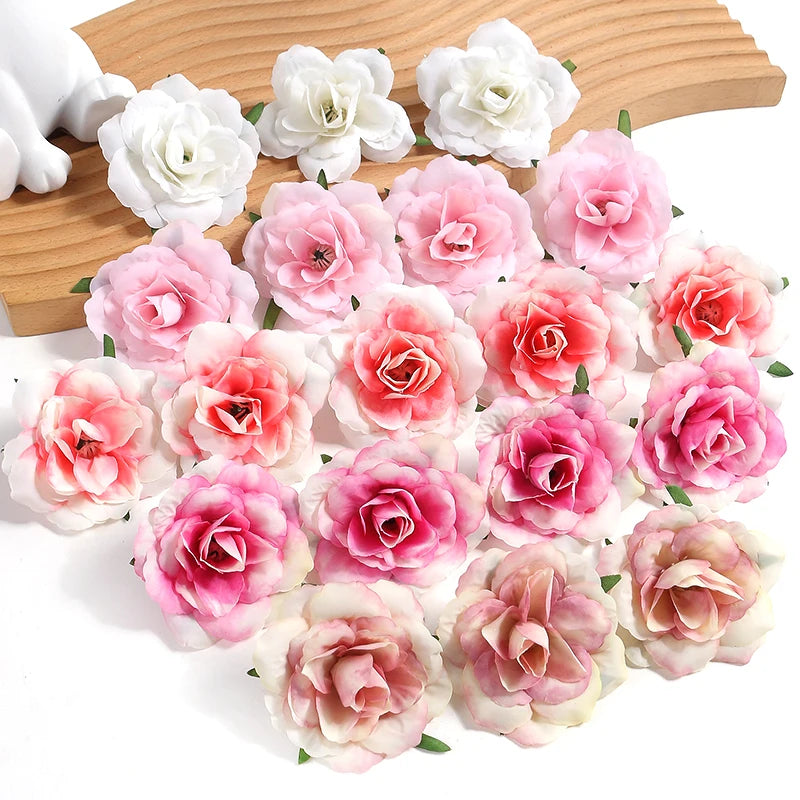 fleurs artificielles roses naturelles décoration maison anniversaire mariage intérieur blanc rose