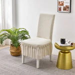 housse chaise moderne imprimé feuilles élastique décoration salon salle manger maison
