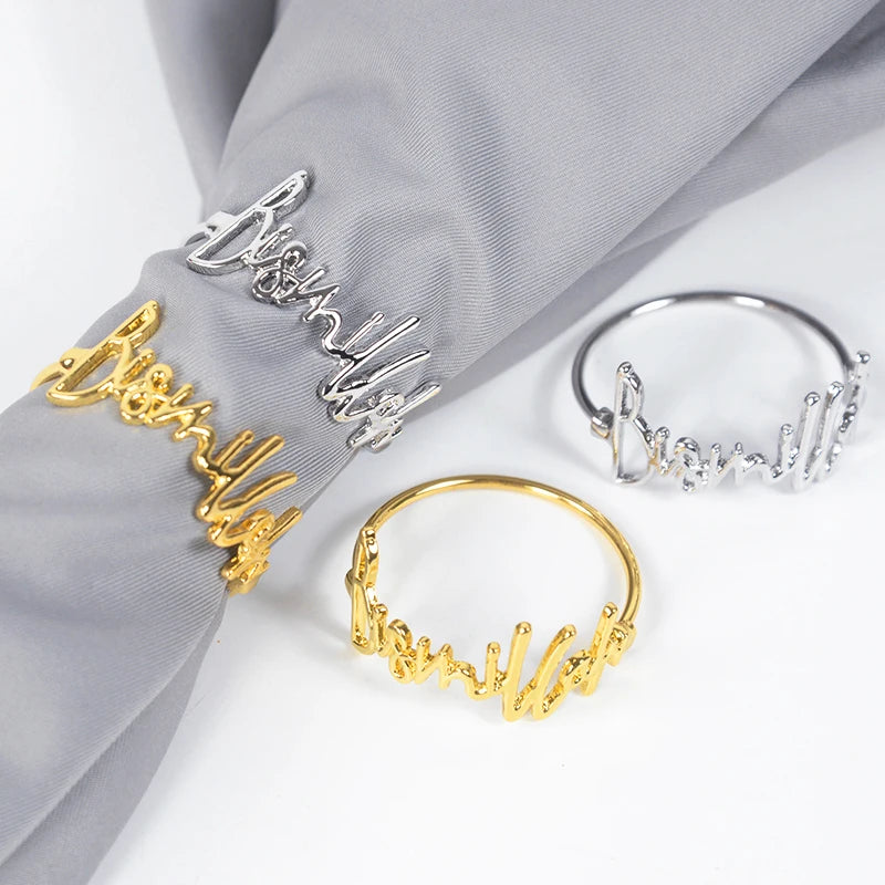 bracelets or argent lettres stylisées ajustables moderne élégants respectueux environnement