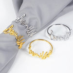 bracelets or argent lettres stylisées ajustables moderne élégants respectueux environnement
