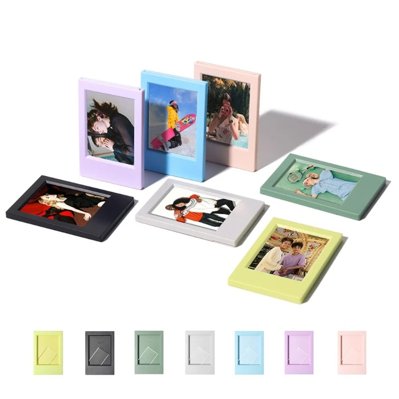 cadre photo minimaliste moderne jaune noir vert gris bleu clair rose violet posable photos