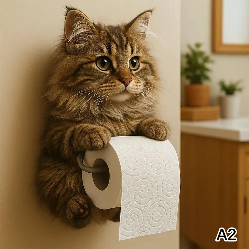 porte rouleau papier toilette support mural adhésif gris blanc réaliste 3d salon cuisine salle