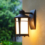 lampe murale extérieure bronze blanc translucent texture métallique classique rustique fixée mur