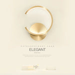 lampe murale moderne or blanc rond éclairage quotidien contemporain fixée mur trichromatique dimmable
