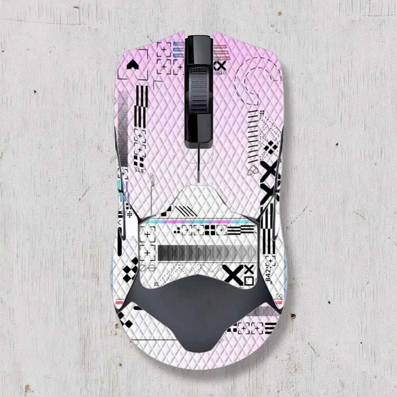 souris gamer antidérapante adhésive caoutchouc graphique moderne noir rouge bleu