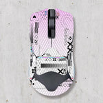 souris gamer antidérapante adhésive caoutchouc graphique moderne noir rouge bleu