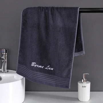 serviettes bambou rapide absorption blanc rose bleu noir écriture brodée texture douce classiqueUsageId:123