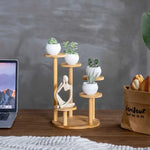 Rangement écologique pour balcon avec étagère bambou
