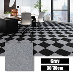 tapis auto adhésif carré 30x30cm sol intérieur moderne texture tissée collage facile maison