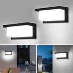 lampe murale moderne extérieure ip65 noir blanc waterproof 249 2000lm vis