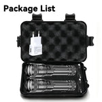 lampe torche noire led puissante rechargeable urgence camping 1000lm moderne résistante chocs