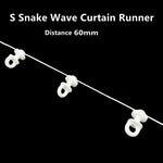 accessoires rideau polonais courroie blanc moderne 54mm 60mm 70mm 80mm fixations voies