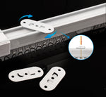 rideau électrique moderne support mural blanc vis fixations 48mm 35mm plat fonctionnel