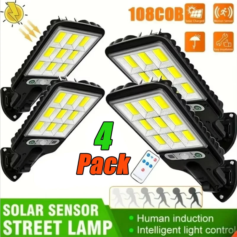 lampe rue solaire moderne led noire rechargeable ip65 clips fixation télécommande