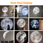 projecteur led lune jupiter terre moderne blanc gris orange bleu