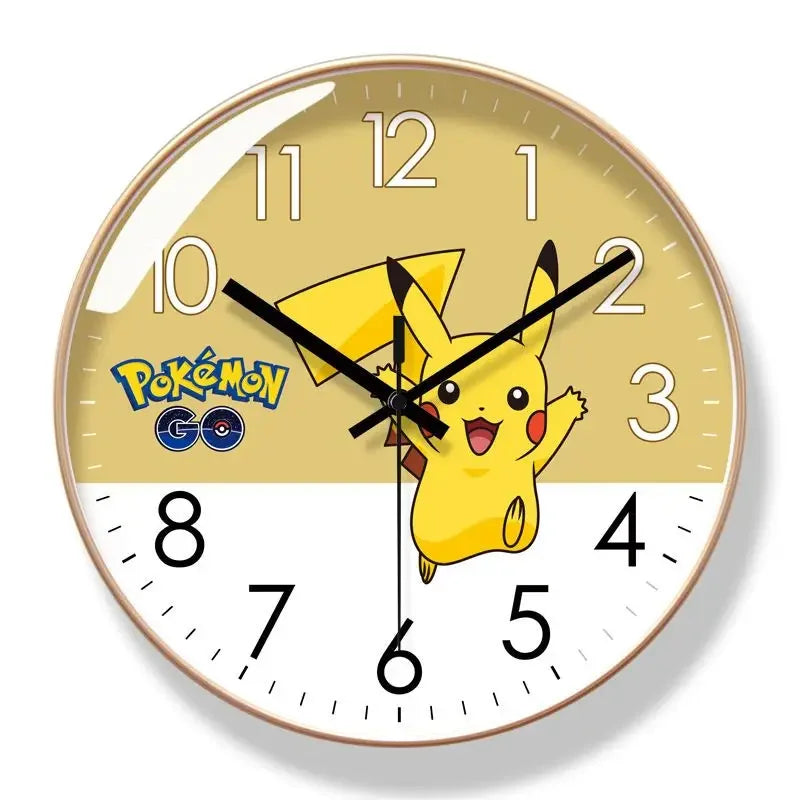 horloge murale pikachu moderne quartz sans pile décoration maison dessin animé pokémon go monster