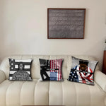 taie d'oreiller carrée 50x50cm polyester motif ASAP ROCKY DON'T BE DUMB moderne fixations