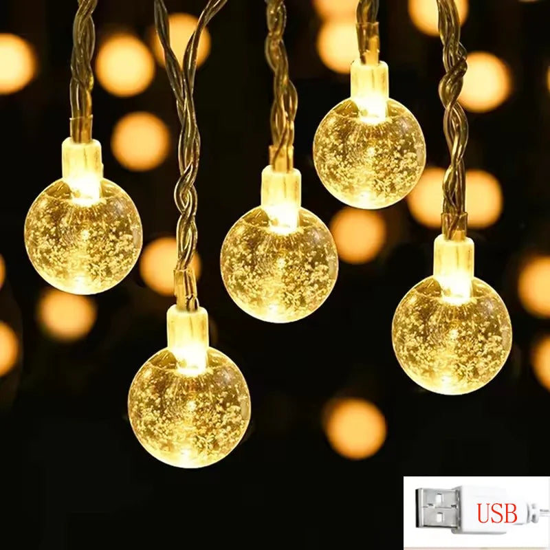 guirlande lumineuse translucides blanc doré multicolore moderne clips usb 3m 6m noël décoration festive