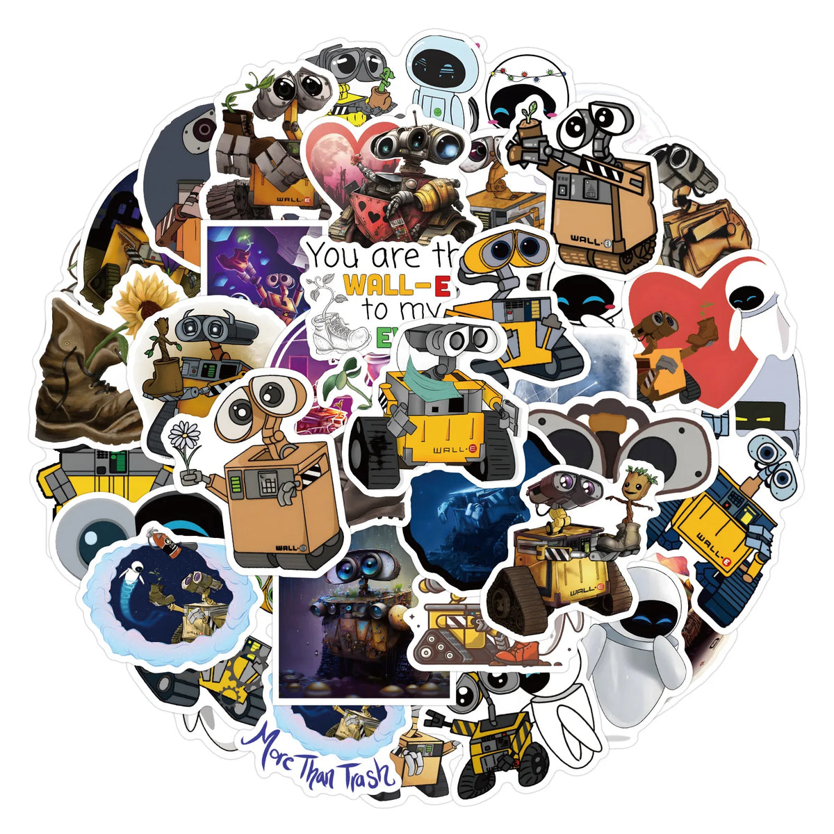 stickers disney multicolores dessins animés robots coeurs paysages spatiaux adhésifs collection enfants portable téléphone
