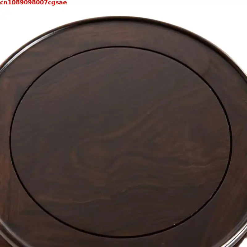 support vase bois sculpté socle plante décoratif classique marron foncé pot fleurs intérieur