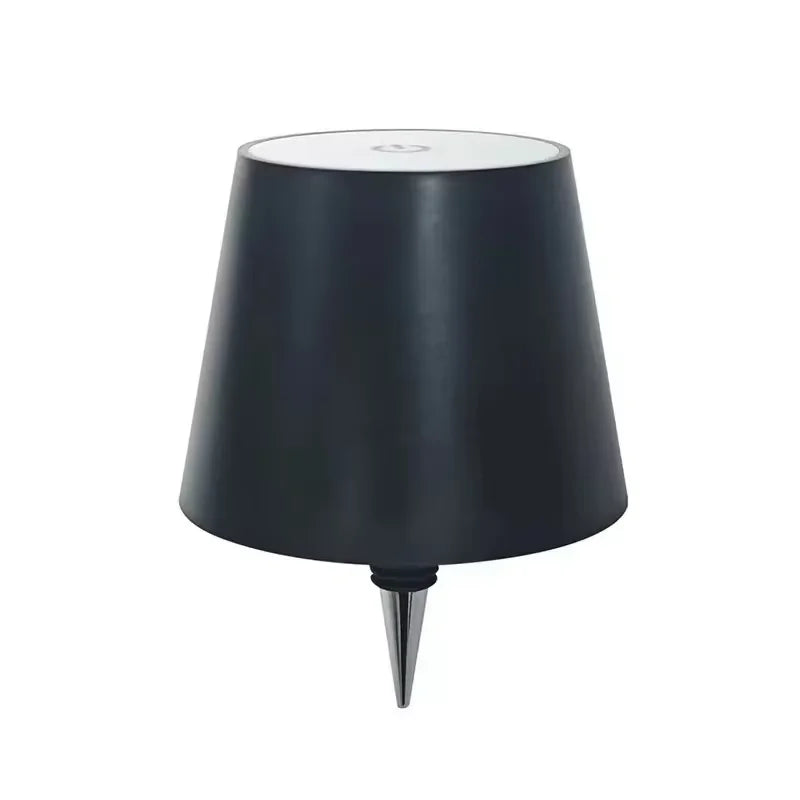 lampe table led rechargeable noir moderne switch tactile tringle fixeDecorationBureauVACANCES