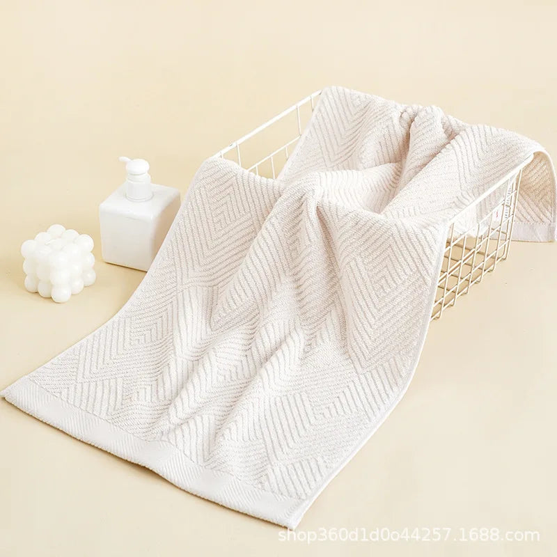 serviettes bain coton rayées beige jaune vert rapide absorption moderne toilette