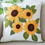 taie d'oreiller carrée moderne motif floral multicolore polyester décoration lit canapé voiture