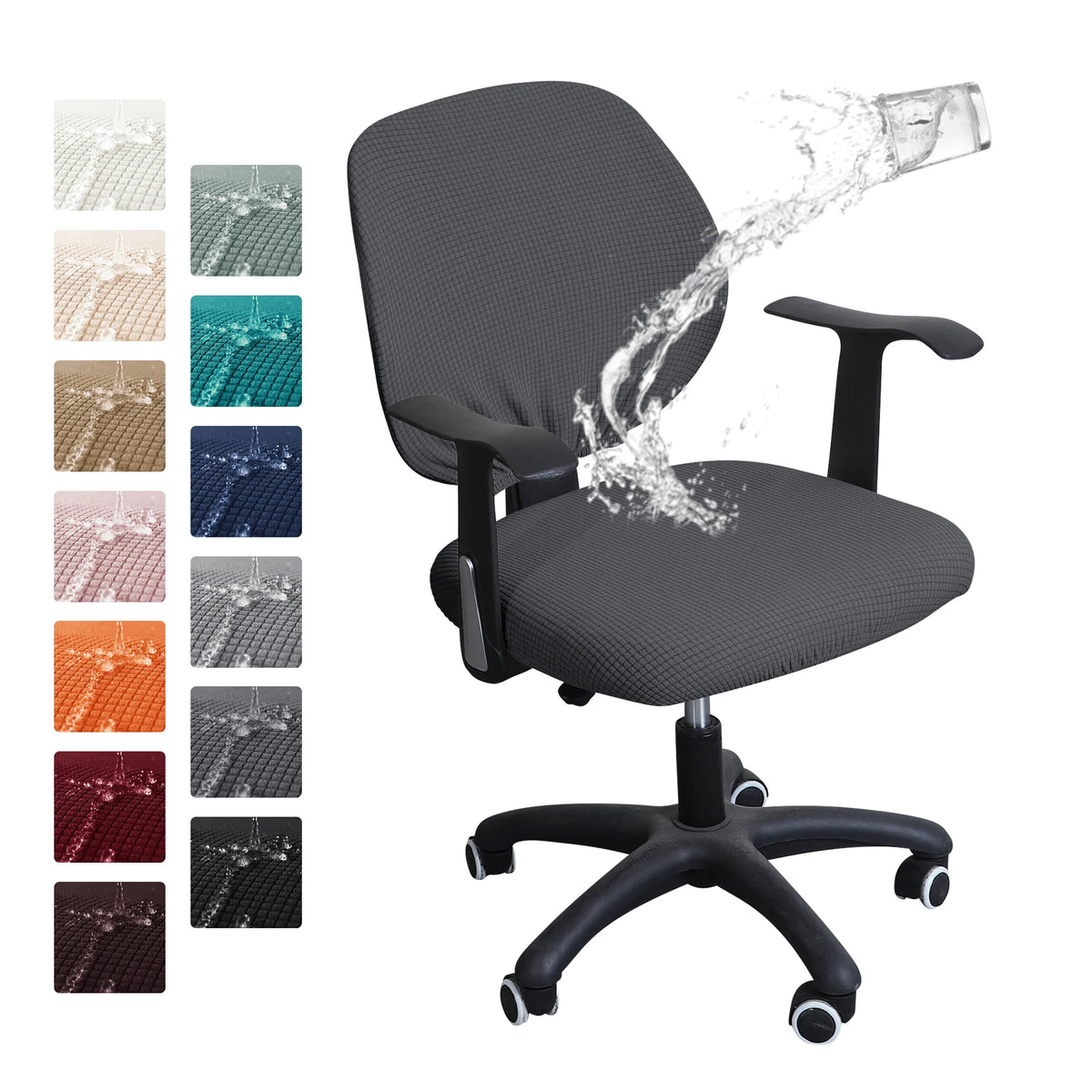 chaise moderne tissu gris résistance eau ordinateur fauteuil mariage banquet