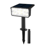lampe solaire noire ip65 moderne fixée tringle angle ajustable 120degres résistante intempéries