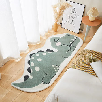 tapis vert gris blanc dinosaure chaton moderne antidérapant lavable intérieur chambre salon