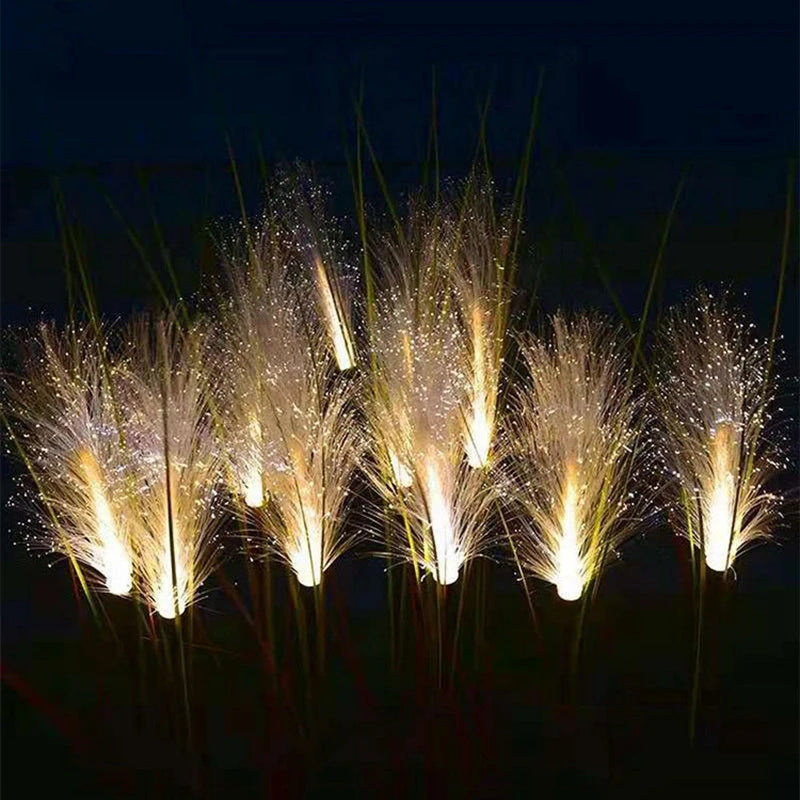 plantes artificielles lumineuses fibre optique extérieures blanc vert moderneétalement clipsextérieur résistantétalement