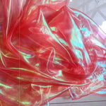 tissu organza transparent brillant polyester polyvalent mariage décoration table moderne élégant vert rose bleu