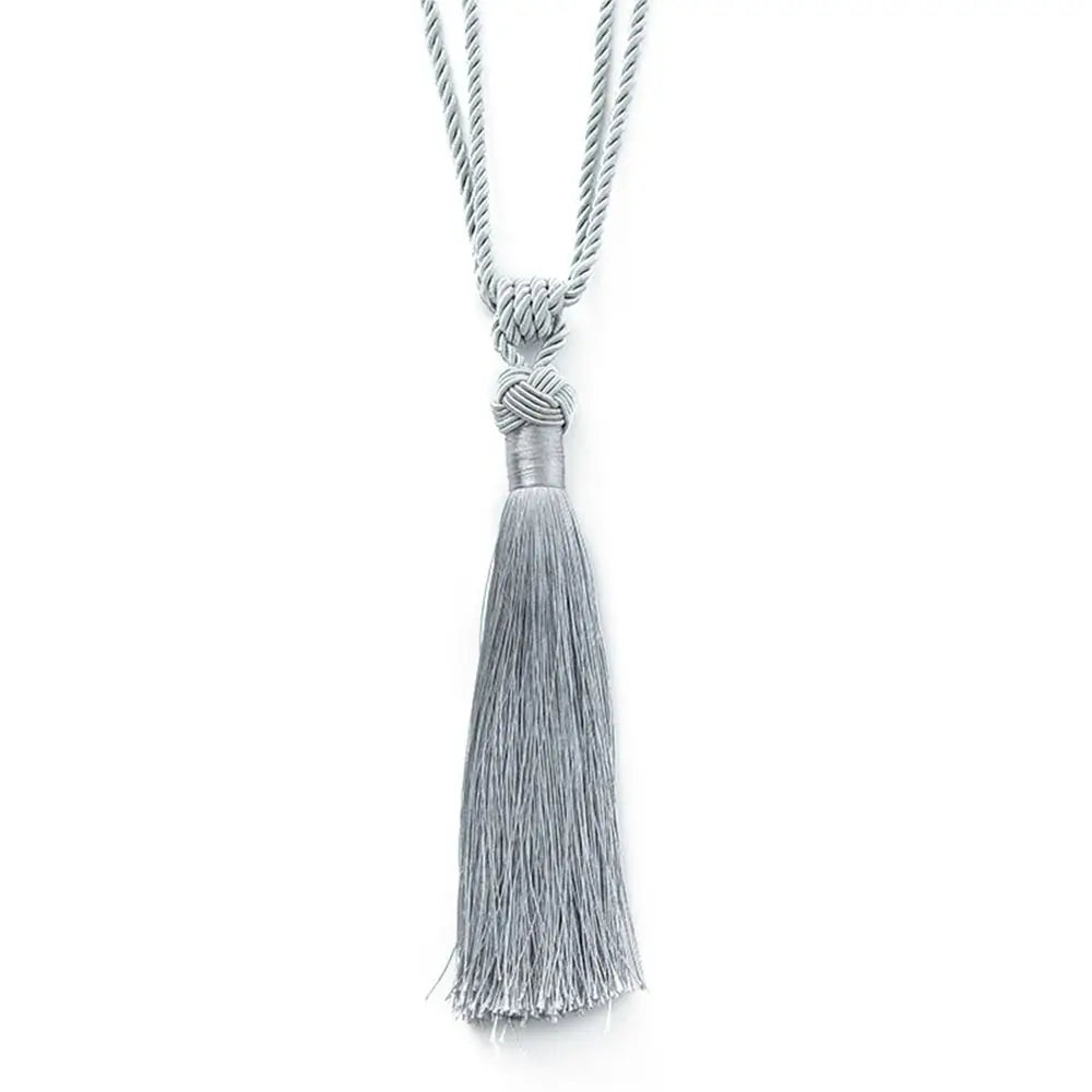 accessoires rideau cordon tressé franges blanc or gris beige moderne bohème chic