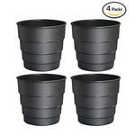 pots fleurs plastique blanc rayures modernes contrôleur racines 14cm 17cm 21cm pack pièces