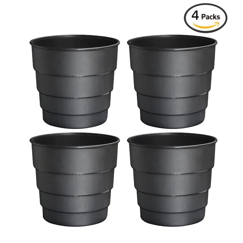 pots fleurs plastique blanc rayures modernes contrôleur racines 14cm 17cm 21cm pack pièces