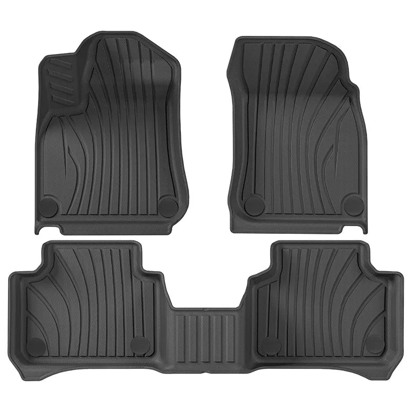tapis sol coffre rayures horizontales tpe fibre synthétique noir moderne porsche cayenne