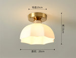 lampe moderne acrylique verre céramique blanc doré rayures horizontales minimaliste