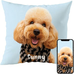 coussin personnalisable photo chien texte machine laver blanc instructions minimaliste