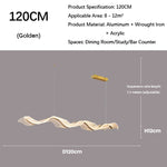 lampe suspendue contemporaine élégante blanc doré texture ondulée brillante chaînes facile chambre salon